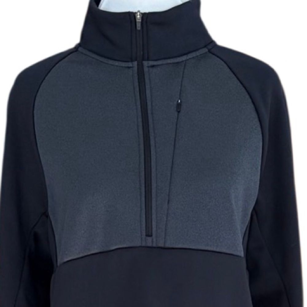 Reebok Men's Black & Gray 1/2 Zip-Up active athletic long sleeve pullover sz S. - Picture 2 of 7